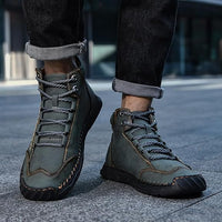 Handgefertigte wasserdichte orthopädische Stiefel für Männer – Fußgewölbestütze und rutschfeste Sohlen – Renvar