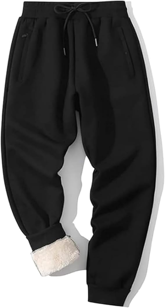 Heren Gevoerde Wintersweatpants - CozyFit