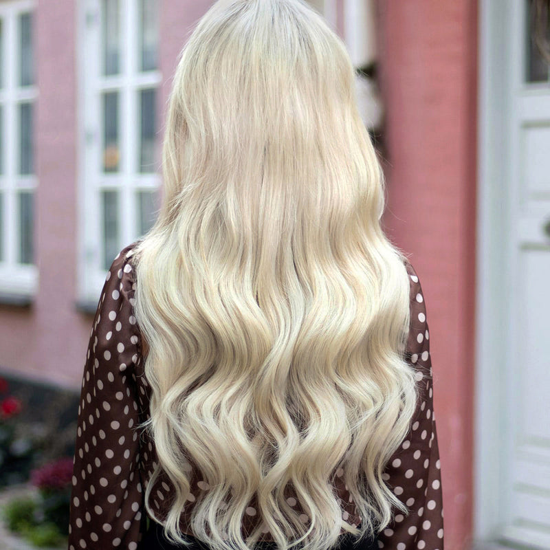 Nahtlose Haarverlängerungssträhne – SilkLine (Helles Aschblond 60B)