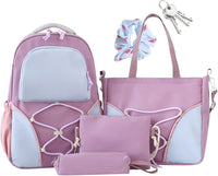 Schulrucksack-Set – Rucksack mit großem Volumen für Schüler mit Federmäppchen und Taschen – Nivora