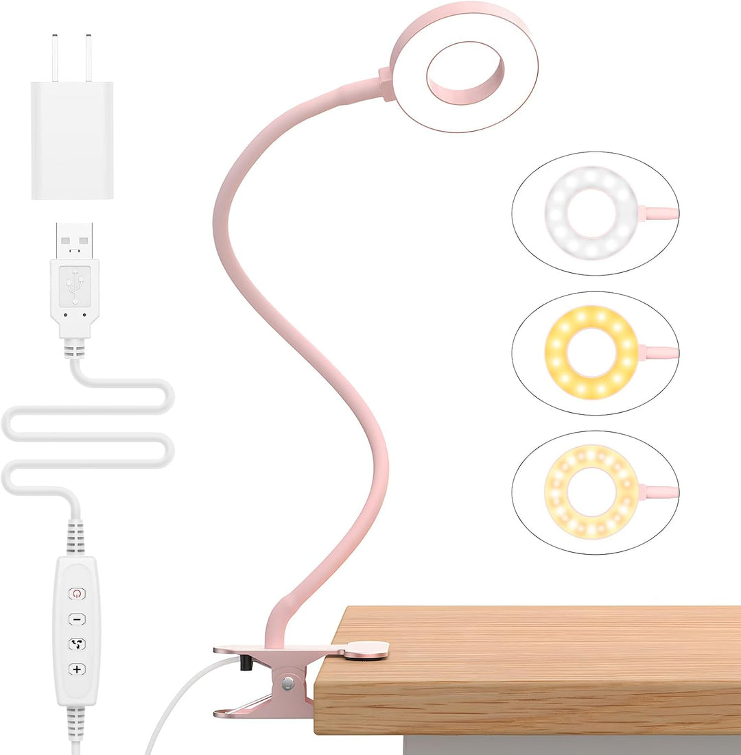 3 Farbmodi LED Schreibtischklemmlampe mit flexiblem Schwanenhals – Selvara (1+1 KOSTENLOS)