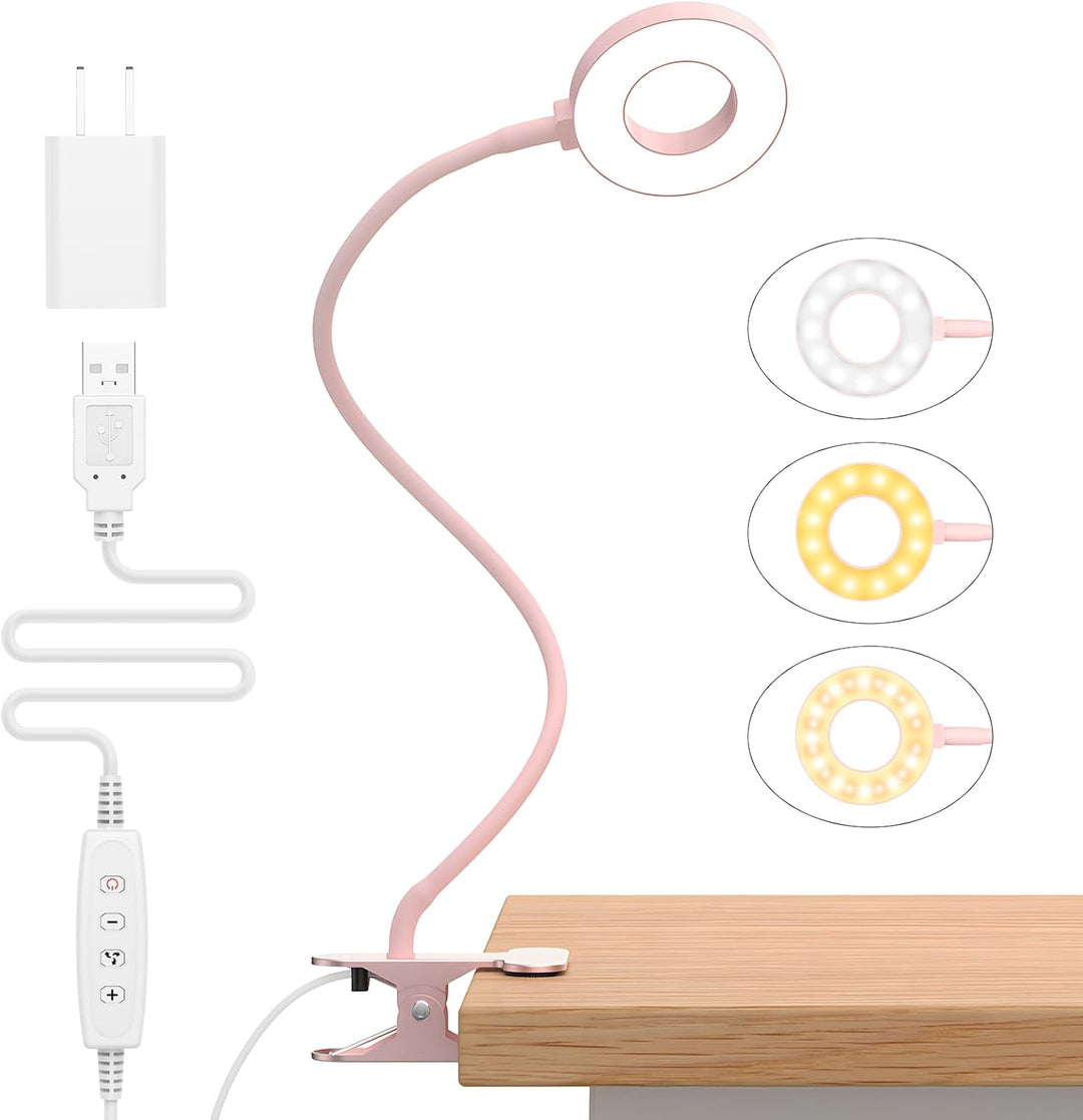 3 Farbmodi LED Schreibtischklemmlampe mit flexiblem Schwanenhals – Selvara (1+1 KOSTENLOS)