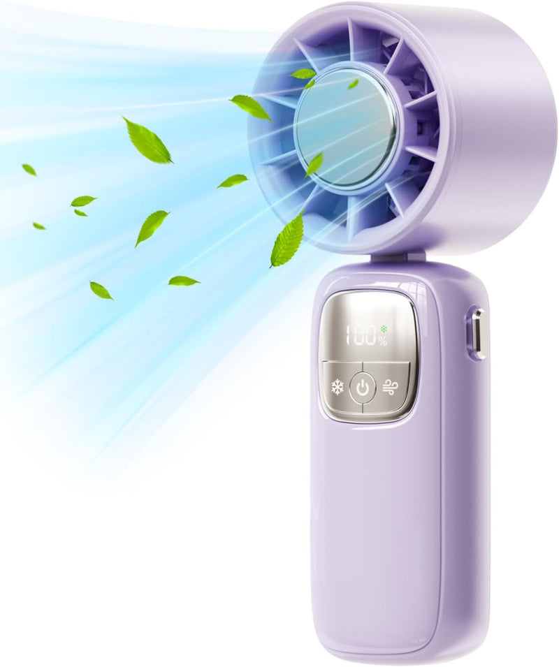 Tragbarer Faltbarer Handventilator mit LED-Anzeige 100 Geschwindigkeiten