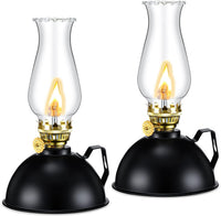 Vintage-Style Glas- & Metallöl Lampen Set von 2 – Ardin