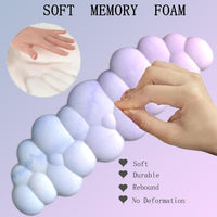 Wolkenförmige ergonomische Handgelenkauflage mit Mauspad und Untersetzer – Zeyora