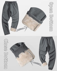 Heren Gevoerde Wintersweatpants - CozyFit