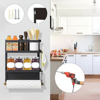 Magnetisches Kühlschrank-Gewürzregal mit Papiertuchhalter – Oryden