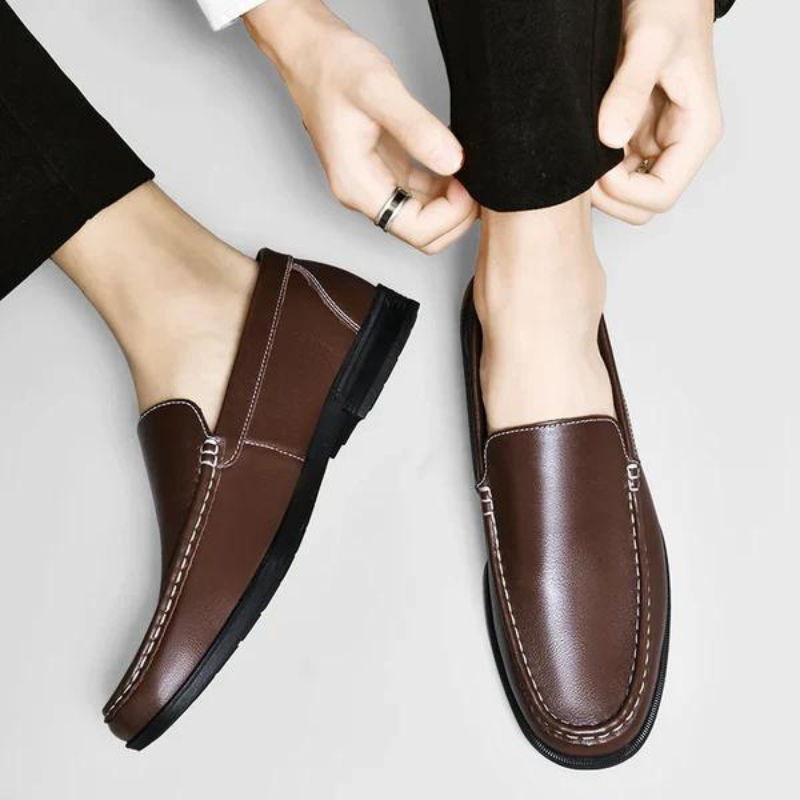 Italienische Slipper aus echtem Leder – Emilio