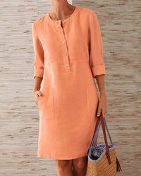 Elegantes Sommerkleid mit Knopfleiste – Allegra