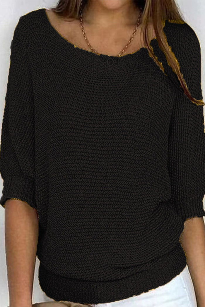 Strickpullover Damen mit Fledermausärmeln und lockerer Passform – Mira