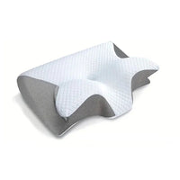 Orthopädisches Nackenstützkissen, weiß, ergonomisch, Memory-Schaum, Schlafkomfort, atmungsaktiv.