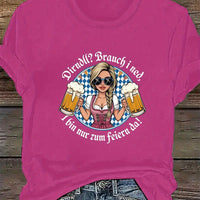 Damen Plus Size Kurzarm T-Shirt – Liesl Oktoberfest 2025