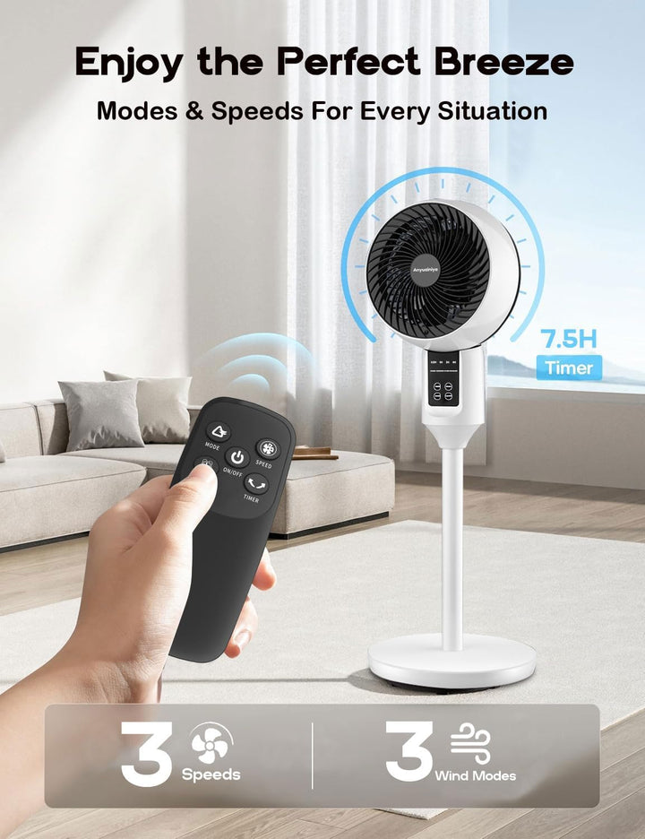 Einstellbarer Standventilator mit 3D-Oszillation – Aerion