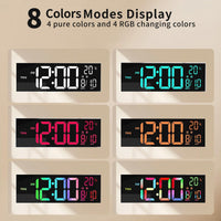 16-Zoll RGB Digitaler Wand- und Tischwecker mit Fernbedienung – Lumeris