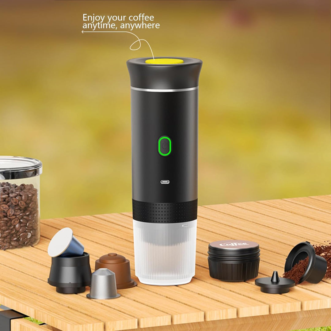 Tragbarer 3-in-1 Espresso-Kaffeemaker mit wiederaufladbarem Akku – Raverno