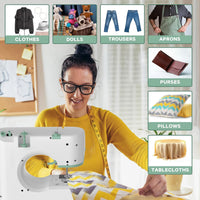 Tragbare Nähmaschine mit 12 Stichen und Erweiterungstisch – StitchPro