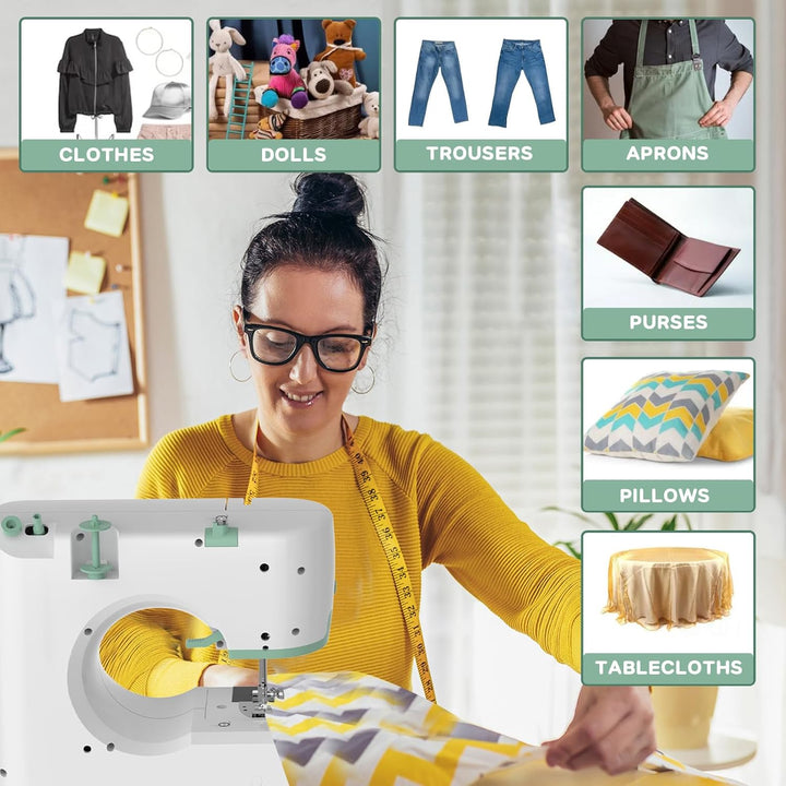 Tragbare Nähmaschine mit 12 Stichen und Erweiterungstisch – StitchPro
