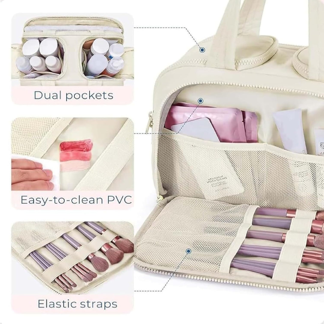 Reise-Kosmetiktasche – Große wasserdichte Kulturbeutel- und Make-up-Organizer (4-in-1) – Selvane