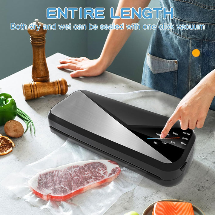 6-in-1 Vakuumierer mit 80 kPa Saugkraft und 30 cm Schweißstreifen – Fresvyn