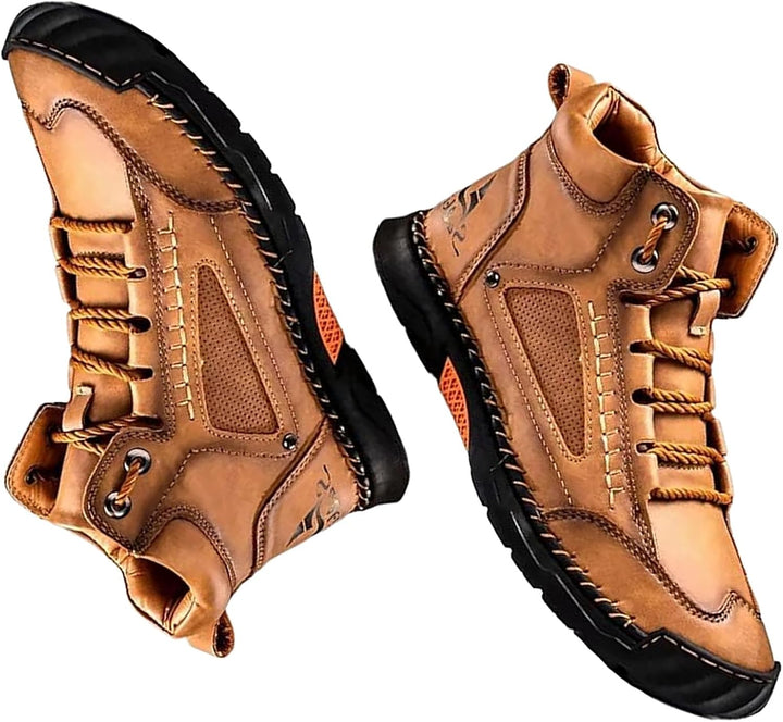 Handgefertigte wasserdichte orthopädische Stiefel für Männer – Fußgewölbestütze und rutschfeste Sohlen – Renvar