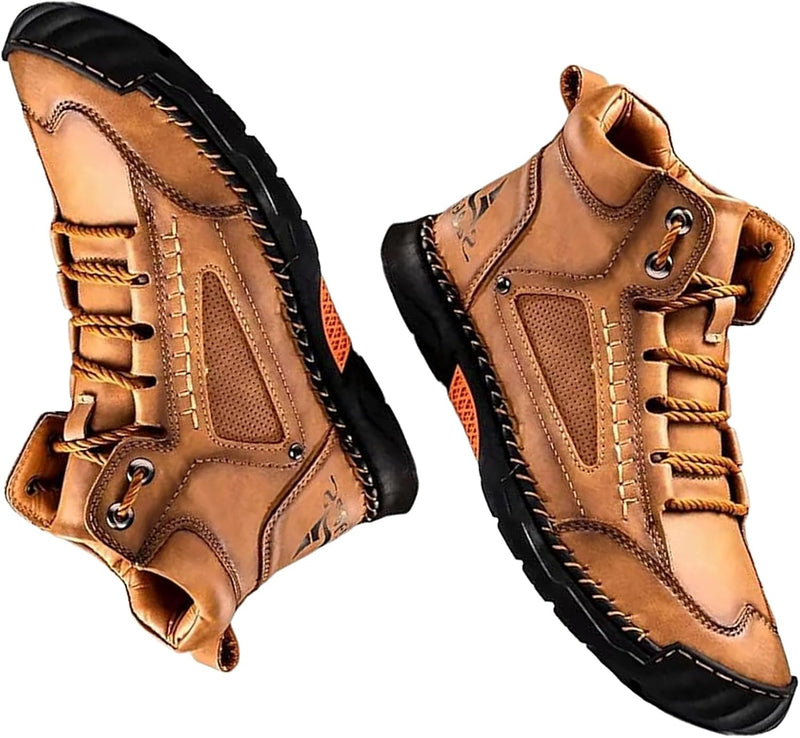 Handgefertigte wasserdichte orthopädische Stiefel für Männer – Fußgewölbestütze und rutschfeste Sohlen – Renvar