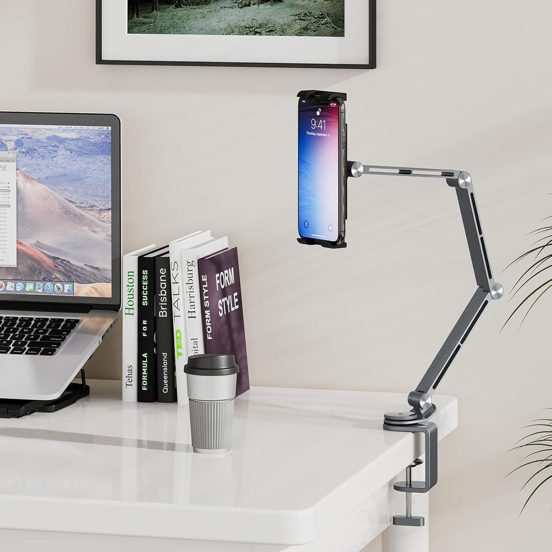 Verstellbarer Aluminium-Tablet-Ständer mit 360°-Drehung – Movaro