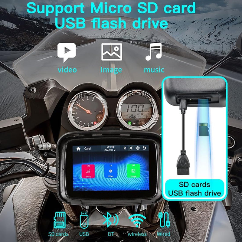 Tragbarer Motorradmonitor mit 5" (12,7 cm) IPS-Bildschirm – RideMate