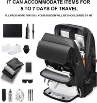 50L wasserdichter Reiserucksack mit Schuhfach und USB-Anschluss