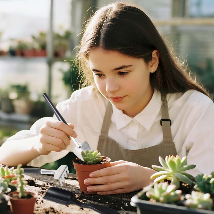 12-in-1 Sukkulententools Set mit Aufbewahrungstasche für die Innenraumbegrünung