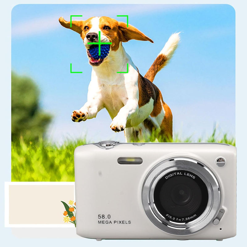 4K Kompakte Digitalkamera mit 58MP Fotos und 16-fachem Zoom – Lumora