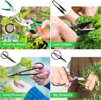 24-teiliges Bonsai-Baum-Pflegekit mit Werkzeugen aus hochlegiertem Stahl und PU-Ledertasche – Sevora