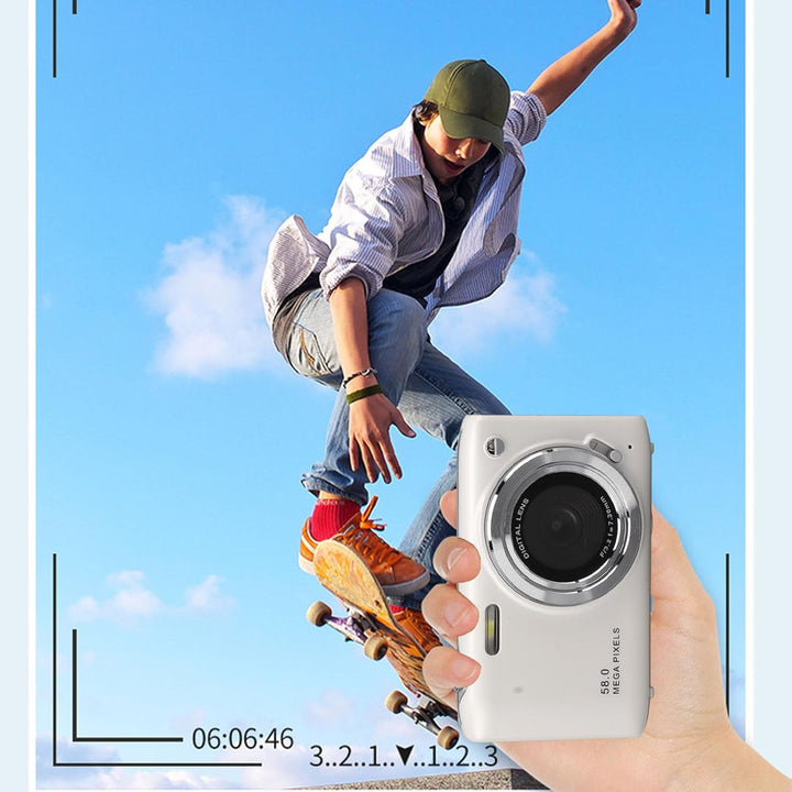 4K Kompakte Digitalkamera mit 58MP Fotos und 16-fachem Zoom – Lumora
