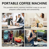 Tragbarer 3-in-1 Espresso-Kaffeemaker mit wiederaufladbarem Akku – Raverno