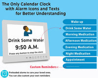 11,5-Zoll Digitaler Kalender Tagesuhr mit 19 Erinnerungen – Claryon