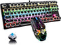 87-Tasten Mechanische Gaming-Tastatur RGB Hinterbeleuchtet Blaue Schalter