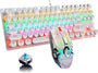 87-Tasten Mechanische Gaming-Tastatur RGB Hinterbeleuchtet Blaue Schalter