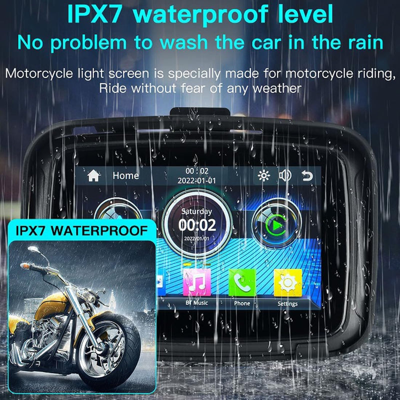 Tragbarer Motorradmonitor mit 5" (12,7 cm) IPS-Bildschirm – RideMate