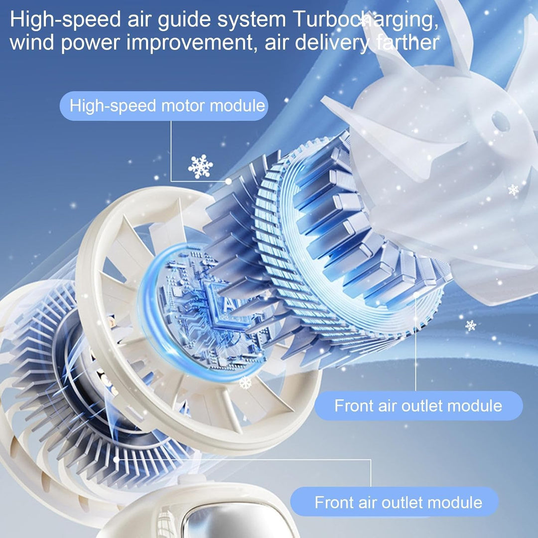 Tragbarer Faltbarer Handventilator mit LED-Anzeige 100 Geschwindigkeiten