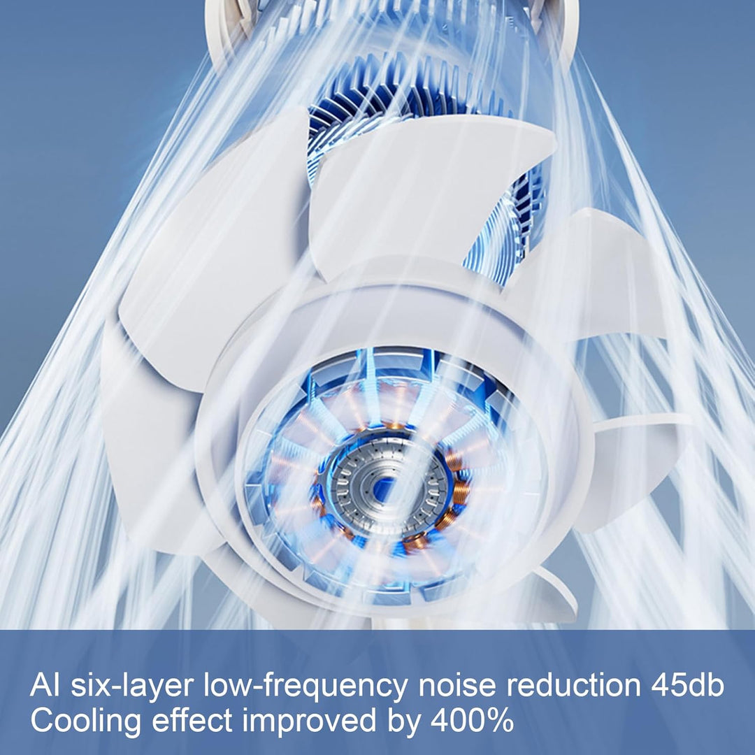 Tragbarer Faltbarer Handventilator mit LED-Anzeige 100 Geschwindigkeiten