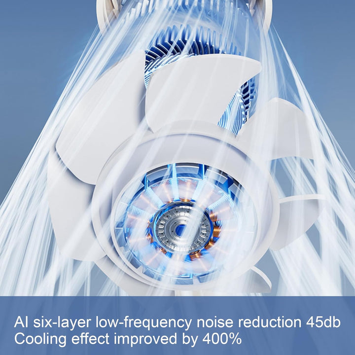 Tragbarer Faltbarer Handventilator mit LED-Anzeige 100 Geschwindigkeiten