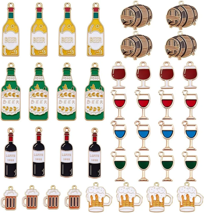Beer & Wine Charm Pendants (40-Piece Set) – FestGenuss Oktoberfest 2026
