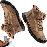 Handgefertigte wasserdichte orthopädische Stiefel für Männer – Fußgewölbestütze und rutschfeste Sohlen – Renvar
