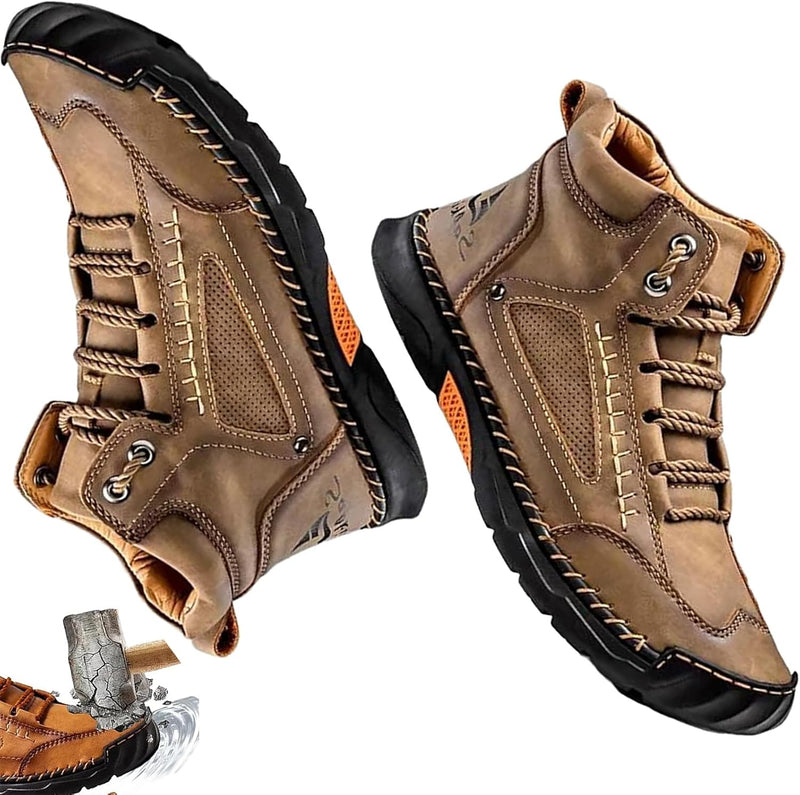Handgefertigte wasserdichte orthopädische Stiefel für Männer – Fußgewölbestütze und rutschfeste Sohlen – Renvar