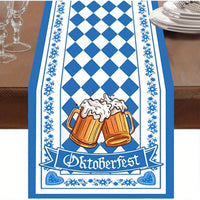 1 Stück Tafelläufer mit Rautenmuster – WiesnLäufer Oktoberfest 2025