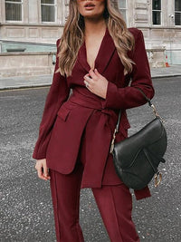 Damen Blazer mit Gürtel – Valeria