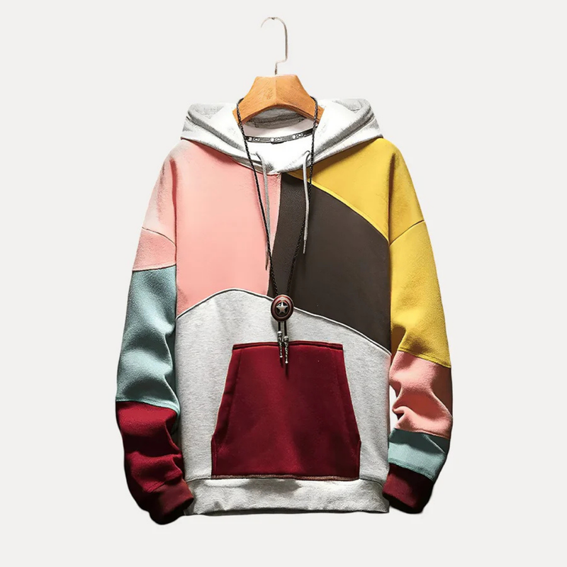 Herren Kapuzenpullover mit Strick & Druckdesign – WinterEase