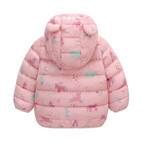 Kinder Regenjacke wasserdicht im Daunenstil mit Karikatur-Design – Miro