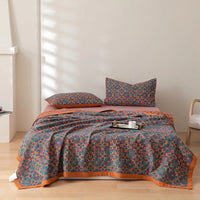 Baumwoll-Quilt mit blauem Muster – Florencia