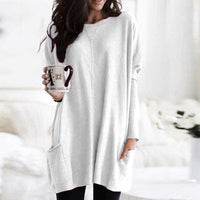 Oversized Damen Herbstpullover mit Taschen – Yara