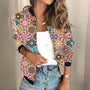 Trendige Bedruckte Damen Reißverschlussjacke - Faye